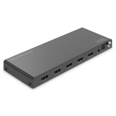 10. HDMI-Splitter 1x4, 8K/60Hz (4:4:4) mit HDR, 48 Gbit/s, HDCP 2.3, Toslink/Stereo, EDID