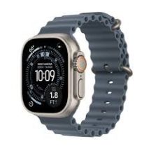 Apple Watch Ultra 3 GPS + Cellular 49 mm Gehäuse aus natürlichem Titan mit Armband in Anchor Blue Ocean