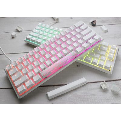 10. Ducky One 3 Mini Gaming-Tastatur, reinweiß, USB, Deutsch, Weiß