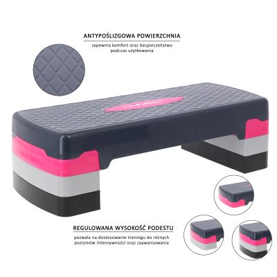 12. HMS Aerobic-Stepper Modell AS002 in Rosa/Grau