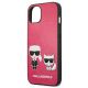 6. Karl Lagerfeld Ikonik Karl&Choupette iPhone 13 Mini-Hülle – Fuchsie