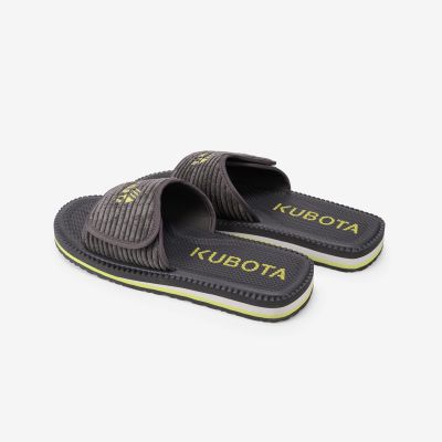 5. Kubota Flip-Flops aus Cord mit Klettverschluss, Graphit KUBKRZ-AW23-02-28