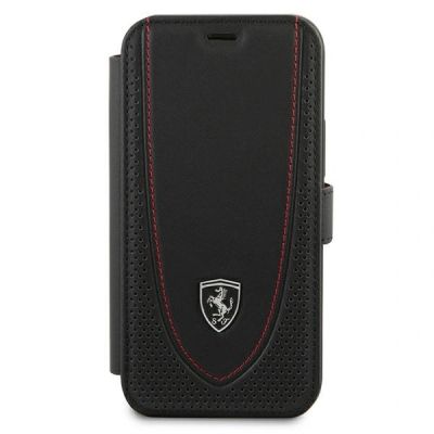 2. Ferrari FEOGOFLBKP12SBK iPhone 12 mini 5.4" schwarz/schwarzes Buch Off Track Perforated