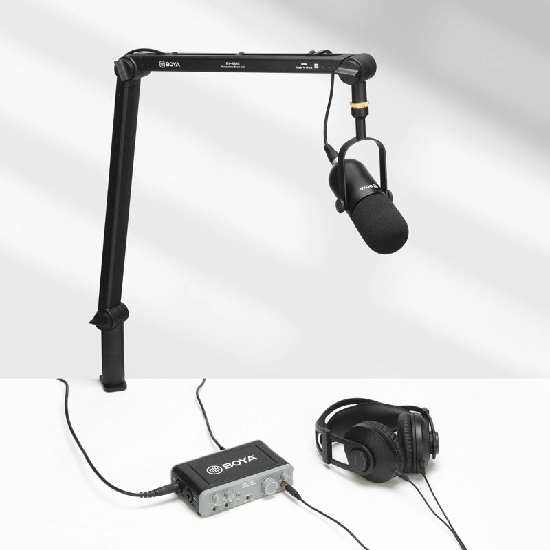 12. BOYA BY-DM500 Dynamisches XLR-Mikrofon mit Nierencharakteristik für Podcasts – Schwarz