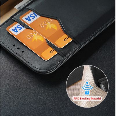 17. Dux Ducis Hivo Hülle Samsung Galaxy S23+ Flip Cover Wallet Stand RFID Blocking braun