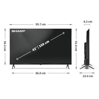 8. Sharp 43HL4265E 109,2 cm (43") 4K Ultra HD Smart TV mit WLAN, Schwarz