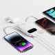 5. Baseus EnerFill FC31 20000mAh 45W Powerbank mit Digitalanzeige und 2 integrierten Kabeln (USB-C + Lightning) - Weiß