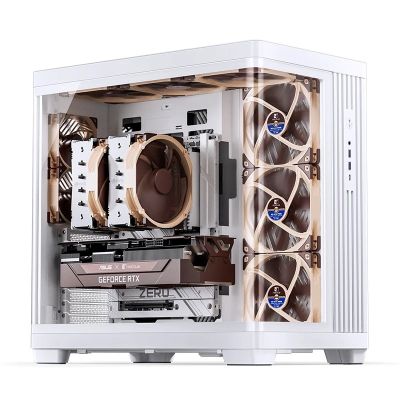 5. Jonsbo TK-4 Gehäuse, Midi-Tower, ATX, gehärtetes Glas – Weiß