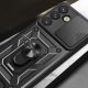7. Hybrid Armor Camshield-Hülle mit Kameraabdeckung und Metallring für Samsung Galaxy S25 – Schwarz