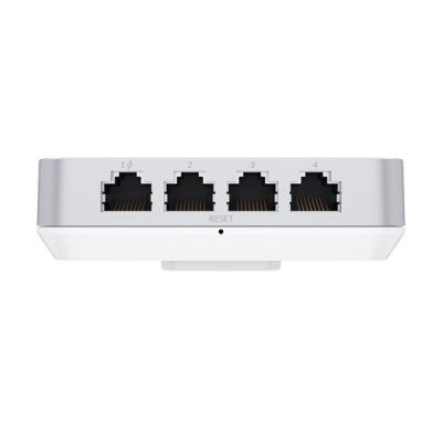 20. Ubiquiti UniFi U6 WLAN-Zugangspunkt für die Wandmontage (Wi-Fi 6) 2,4 GHz (2x2)/5 GHz (4x4)/6 GHz (–) PoE+/PoE 4x1 Gbit/s 1x2,5 Gbit/s
