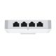 20. Ubiquiti UniFi U6 WLAN-Zugangspunkt für die Wandmontage (Wi-Fi 6) 2,4 GHz (2x2)/5 GHz (4x4)/6 GHz (–) PoE+/PoE 4x1 Gbit/s 1x2,5 Gbit/s