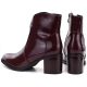 5. Damen-Ankle-Boots aus burgunderrotem Lackleder mit hohem Absatz, Modell M.Daszyński MR2337