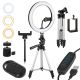9. MACLEAN Ringlampe 10" LED 12W für Selfies mit Stativ MCE610