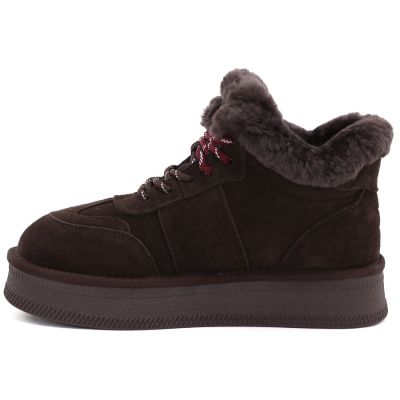 3. Damen-Plateau-Ankle-Boots aus braunem Wildleder von Big Star (UU274312)