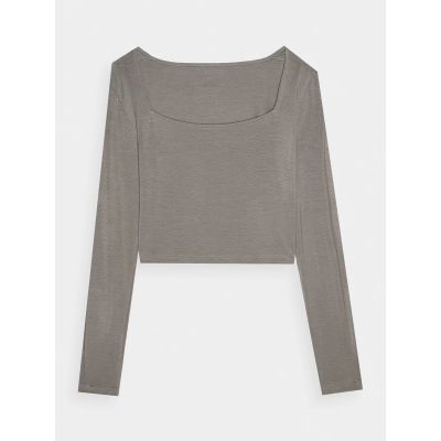 6. Langarmshirt Slim Smooth Damen 4F 4FRSS24TLONF499-82S