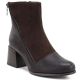 Gefütterte Damen-Ankle-Boots mit Blockabsatz, Schokoladenbraun, M.Daszyński SA269-5