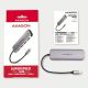 8. Axagon HMC-HCR3A 3x USB-A + HDMI + SD/microSD USB-C 3.2 Gen 1 Hub, 20 cm, kabelgebunden, USB 3.2 Gen 1 (3.1 Gen 1), Typ-C, Grau