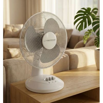 3. Esperanza Zephyr EHF004WE Tischventilator (weiß, grau)
