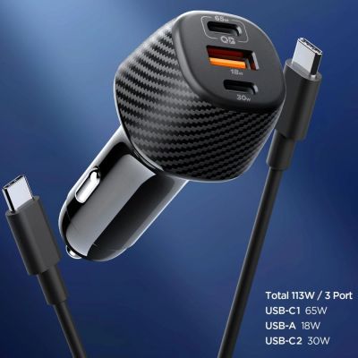 2. Spigen Essential EV1133 3-Port-Autoladegerät – Schwarz