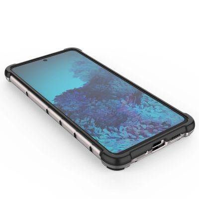 11. Gepanzerte Wabenhülle mit Gelrahmen für Samsung Galaxy A73 transparent