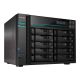 13. AS6510T NAS; LOCKERSTOR 10, 10x (3,5" SATA HDD/ 2,5" SSD), Intel Atom C3538, 8 GB DDR4 SODIMM (max. 64 GB), 2x 10GbE, 2x 5GbE, 2x M.2 2280 NVMe PCIe 3.0, 2x USB 3.2