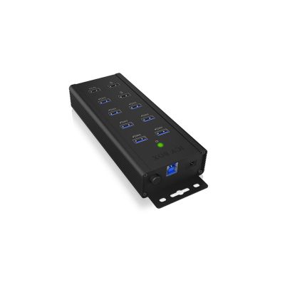 ICY BOX IB-HUB1703-QC3 USB 3.2 Gen 1 (3.1 Gen 1) Typ-B 5000 Mbit/s Schwarz