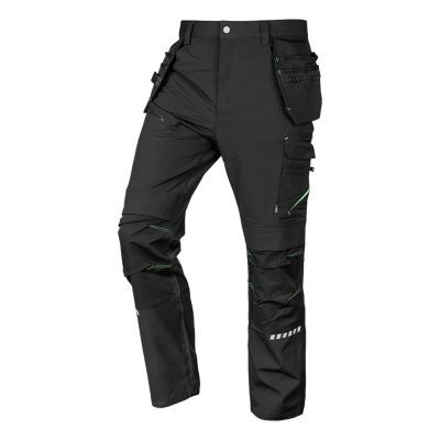 Mix&Match Arbeitshose, 4-Wege-Stretch, mit Holstern, Cordura, schwarz, Größe L