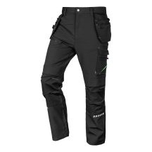 Mix&Match Arbeitshose, 4-Wege-Stretch, mit Holstern, Cordura, schwarz, Größe L