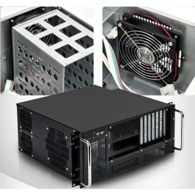 8. TECHLY ATX PC-Rackgehäuse 19 Zoll 4U Schwarz 30