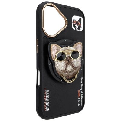 5. Nimmy Glasses Cool nag MagSafe Hülle für iPhone 16 - Schwarz