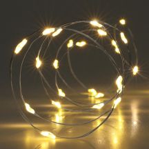Batteriebetriebene Lichterkette mit 100 warmweißen LEDs und Timer