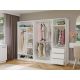 7. Garderobenschrank OPENO 1W1P3S WEISS – Modulares Regal mit Kleiderstange und 3 Schubladen