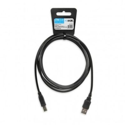 2. IBOX USB 2.0 AB M/M 1,8M Kabel DRUCKER IKU2D18 (USB 2.0 Typ AM - USB 2.0 Typ BM; 1,8 m; schwarz)