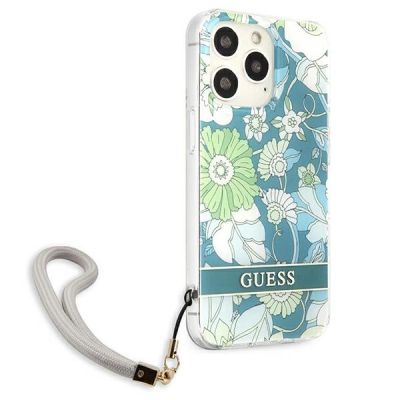 4. Guess, GUHCP13XHFLSN iPhone 13 Pro Max 6,7" grün/grüner Hardcase Flower Strap