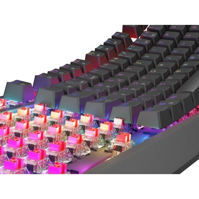 27. GENESIS THOR 230 TKL RGB MECHANISCHE GAMING-TASTATUR OUTEMU ROT SCHWARZ HOT SWAP