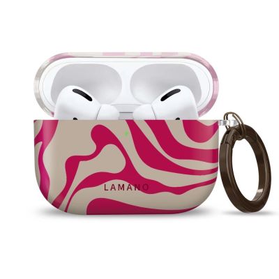 2. Lamano Tech-Protect Hülle für AirPods Pro 3 – Rosa und Beige