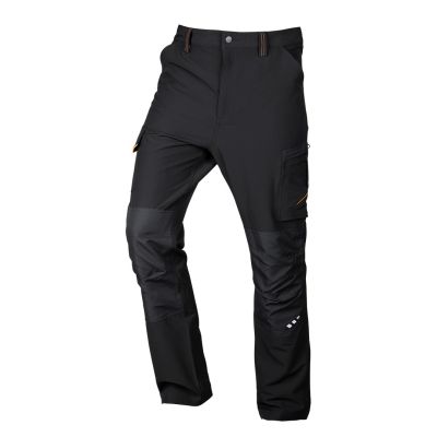 Mix&Match Arbeitshose, 4-Wege-Stretch, Schwarz und Orange, Größe S