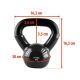 8. Schwarze HMS KNV04 Kettlebell aus Gusseisen