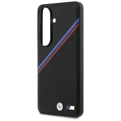 6. BMW Tricolor Metal Logo MagSafe Hülle für Samsung Galaxy S26 - Schwarz
