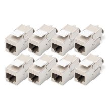 Digitus CAT 6A Keystone-Modul, geschirmt, werkzeugloser Montageanschluss - 8 Stück.