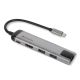 Verbatim 49141 USB 3.2 Gen 1 (3.1 Gen 1) Typ-C Dockingstation, Schwarz, Silber