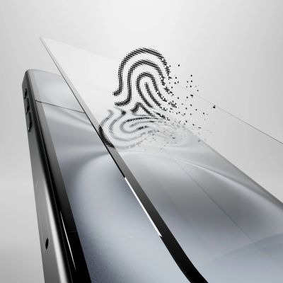 7. Puro Flexible Glass D3O Hybridglas mit schwarzem Rahmen für iPhone 16 / iPhone 15 / iPhone 15 Pro