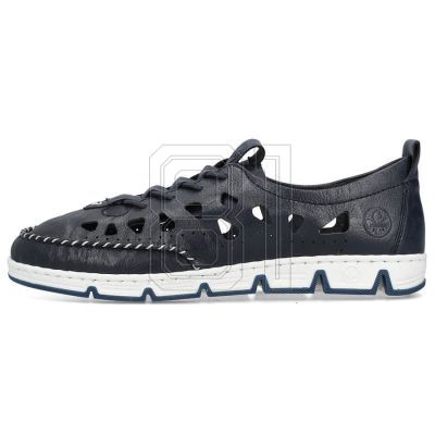 44. Rieker W RKR652 marineblaue durchbrochene Lederschuhe