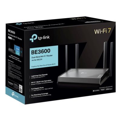 4. TP-Link Archer BE220 WLAN-Router Gigabit Ethernet Dualband (2,4 GHz/5 GHz) Schwarz