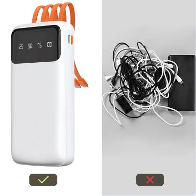 6. Dudao K6Pro Universal 10000mAh Powerbank mit USB-Kabel, USB Typ C, Lightning Black (K6Pro-schwarz)