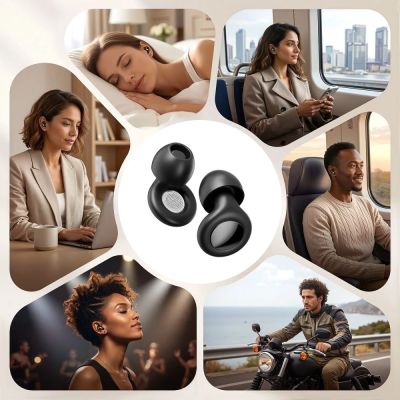 9. Tech-Protect QuietFit Silikon-Ohrstöpsel mit Akustikfilter – Schwarz