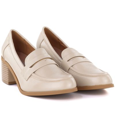 3. Beige Damen-Pumps mit Absatz, Modell Lords, M.Daszyński MR2201D-3A