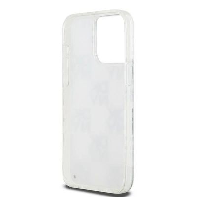 7. DKNY Liquid Glitter Multilogo Hülle für iPhone 15 Pro Max – Weiß