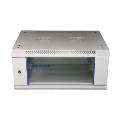 2. EXTRALINK Wandregalschrank 4 HE 600 x 450 mm GRAU