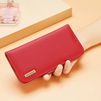 13. Dux Ducis Hivo Hülle Samsung Galaxy S23+ Flip Cover Wallet Stand RFID blockierend rot